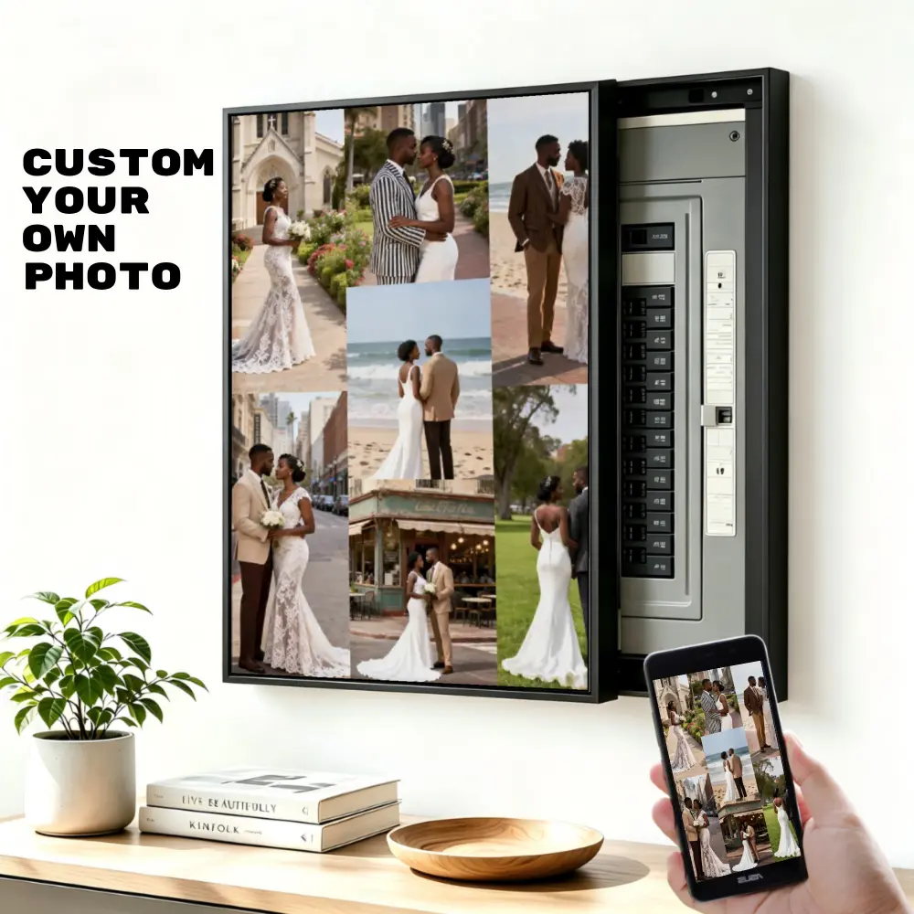 Custom Photo Canvas Painting Frame for breaker box decoration - Creative Wall Art |   Digital Printed Photos on Canvas |   Create Custom Art from Friendship Photos |   Perfect for Office, Birthday Gifts for Best Friends |   Sturdy Frame