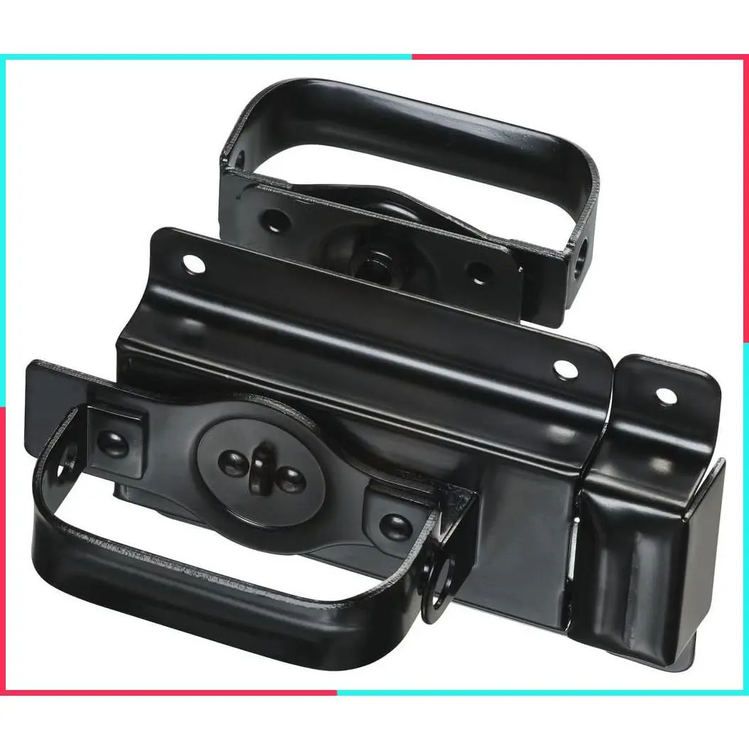 Heavy Duty Steel Swinging Door Latch, Black