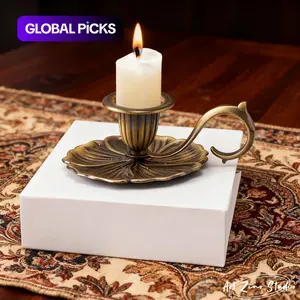 Vintage Antique Copper Candle Holder, Romantic Dinner Ambiance, Elegant Carved Design, Soft Warm Light, Perfect Gift for Couples, Vintage Candle Stand #GLOBAL PICKS