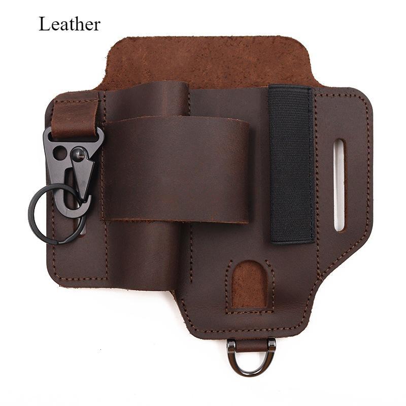 Multifunctional Tool Holster, 1 Count Portable Pu Leather  Tools  Storage Bag, Wide Application Belt Knife Storage Box for Outdoor Camping bag backpack magazine pocket