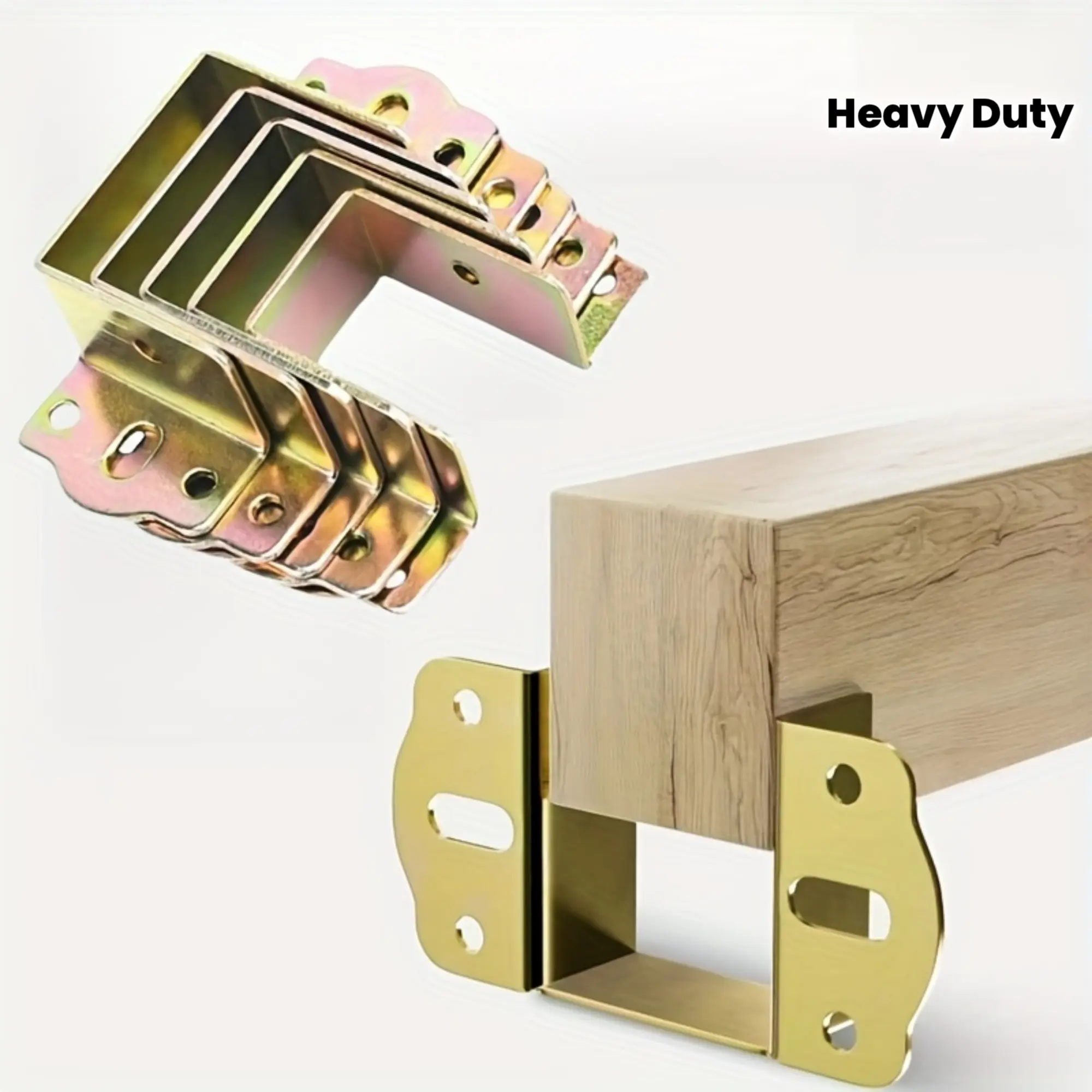 28pcs Heavy-Duty Metal U-Shaped Brackets And Screws, Including 4 Brackets And 24 Screws, Designed for Safety Corner Supports And Hooks for Securing Furniture. Ideal for Bed Frames And Connectors, Perfect for Enthusiasts