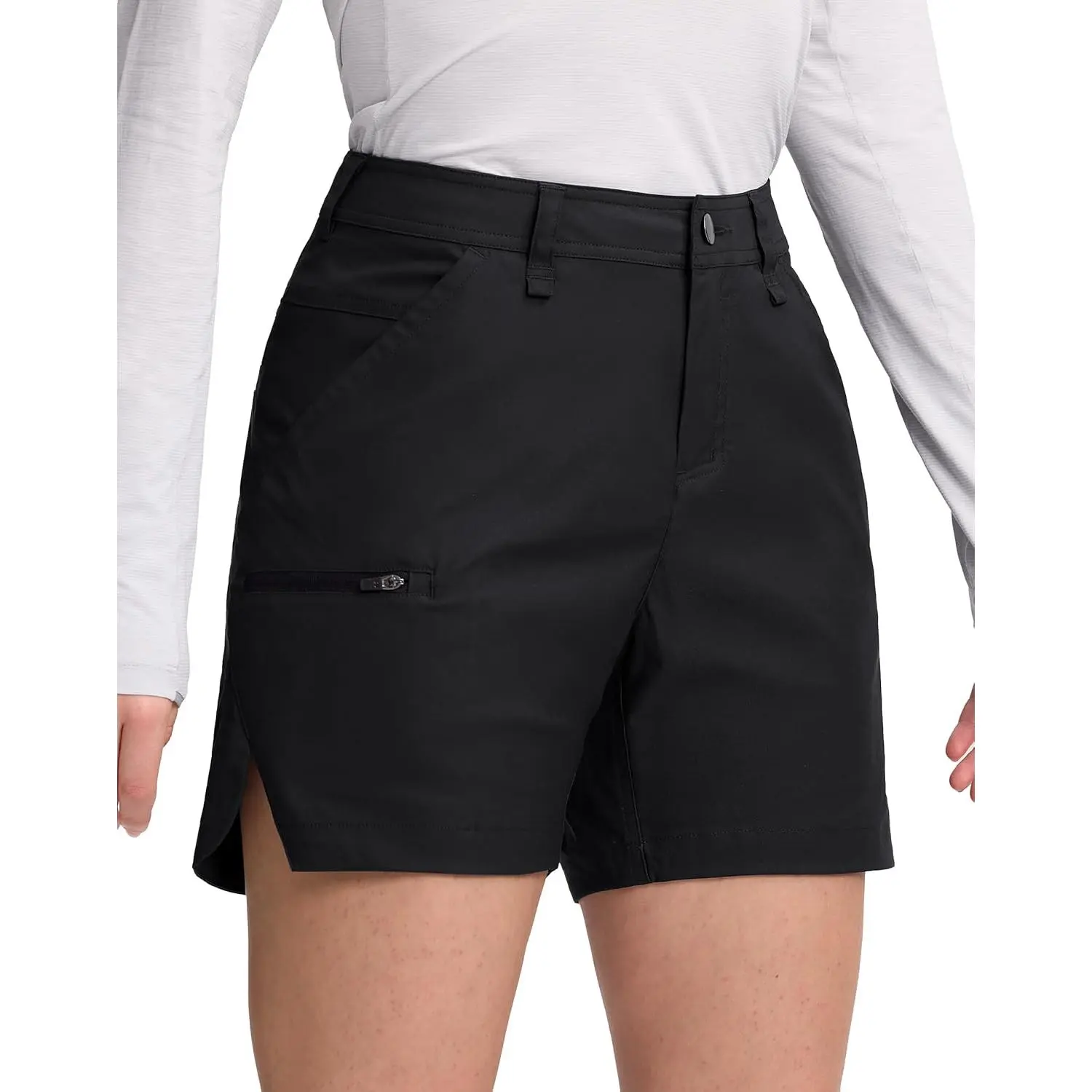 Pioneer Camp Women's 5" Ripstop Hiking Cargo Shorts Water Resistant with 4 Pockets Lightweight Quick Dry Shorts for Climbing