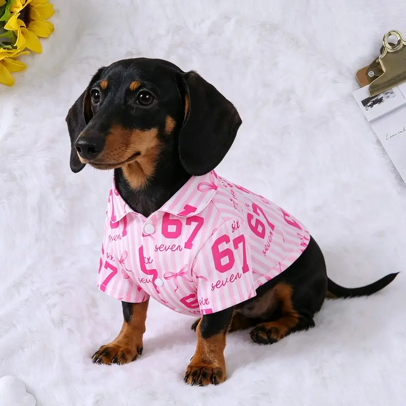 Soft Breathable Pet Shirt, Puppy Jersey Shirt, Button-Up Knitwear for Dogs and Cats, Ideal for Small to Medium Breeds, Perfect for Spring and Summer
