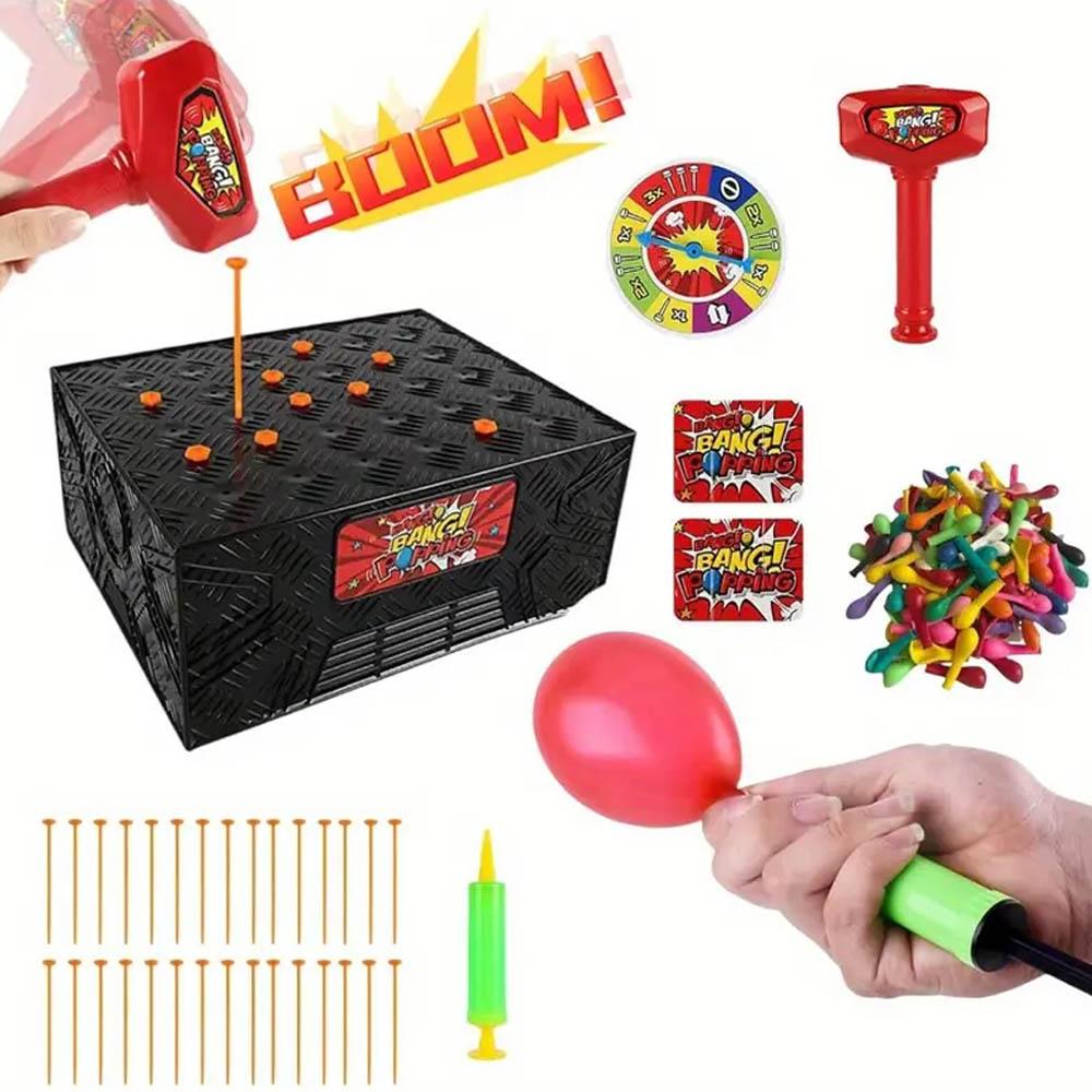 Stimulating Multiplayer Board Game - Bursting Balloons Tabletop Interactive Game, Stress Relief Toy for Teens & Adults