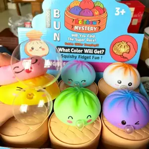 Stress Relief Dumpling Surprise Blind Box, Bubble Blowing Realistic Dumpling Toy, Soft Sensory Squeeze Fun, Cute Desktop Gift, Dumpling Squishy Fidget