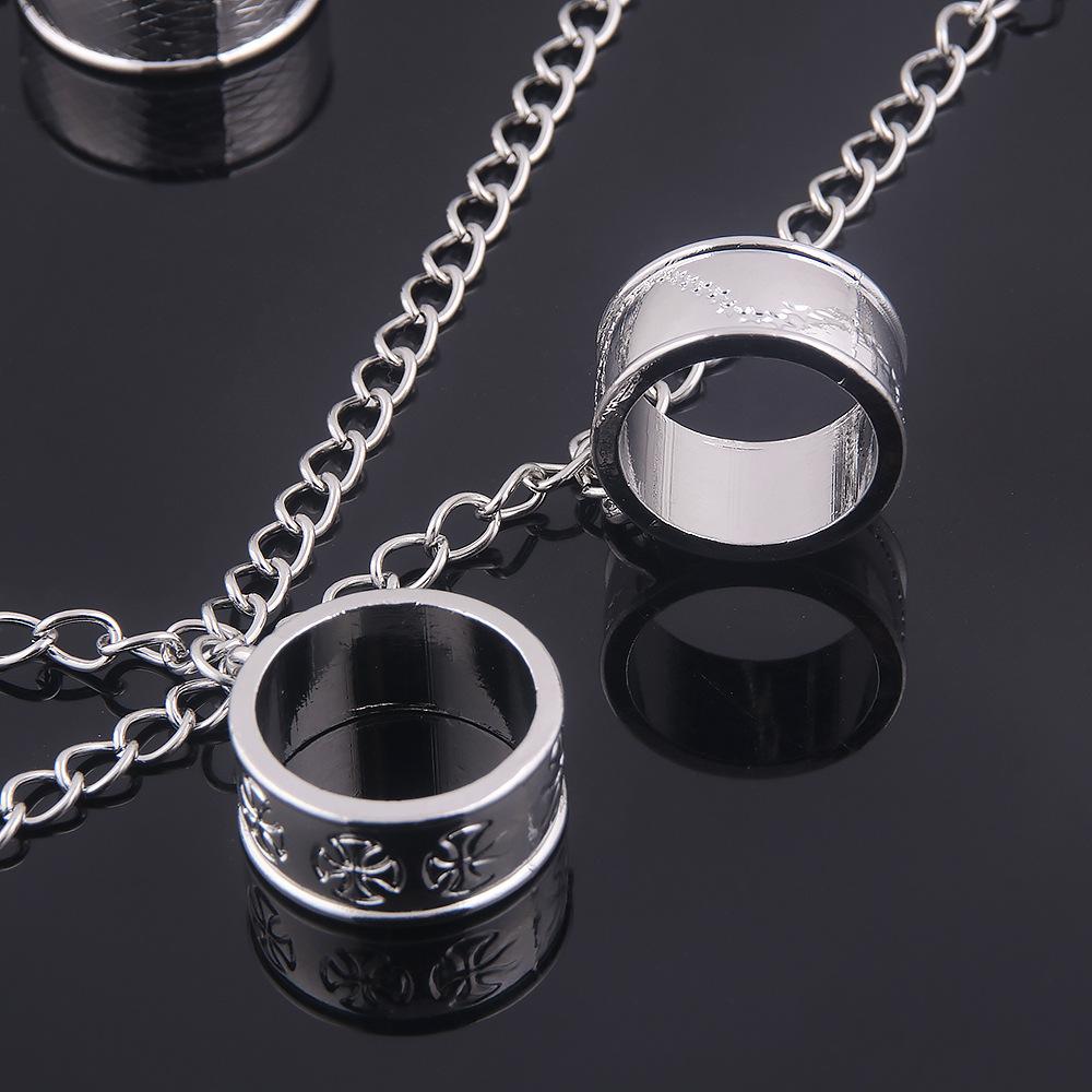 Anime Hunter x Hunter Bracelet Jack Kurapika Five Finger Chain Ring Cosplay Second Dimension Unisex Accessories Jewelry Gift