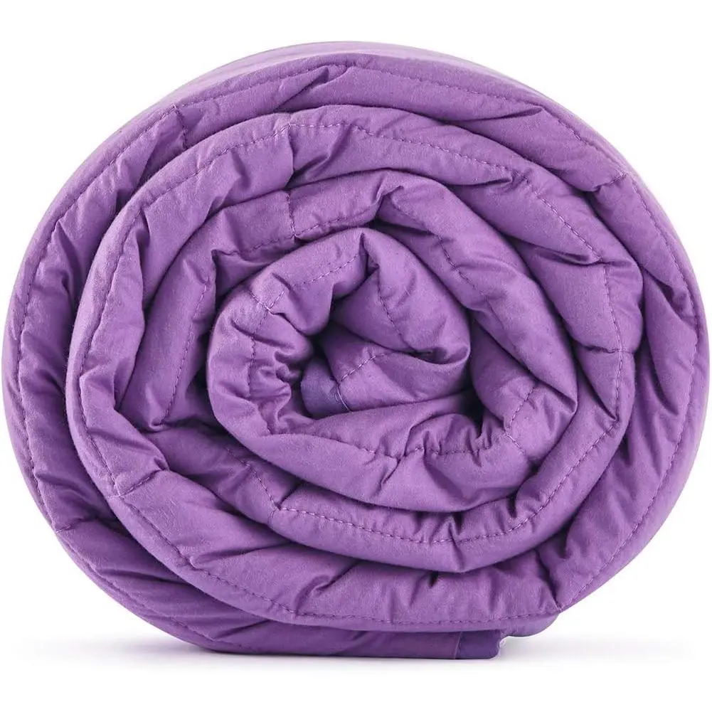 Kids Weighted Blanket | 40''x60'',7lbs | for Child Between 55-80 lbs | Premium Cotton Material with Glass Beads | Purple