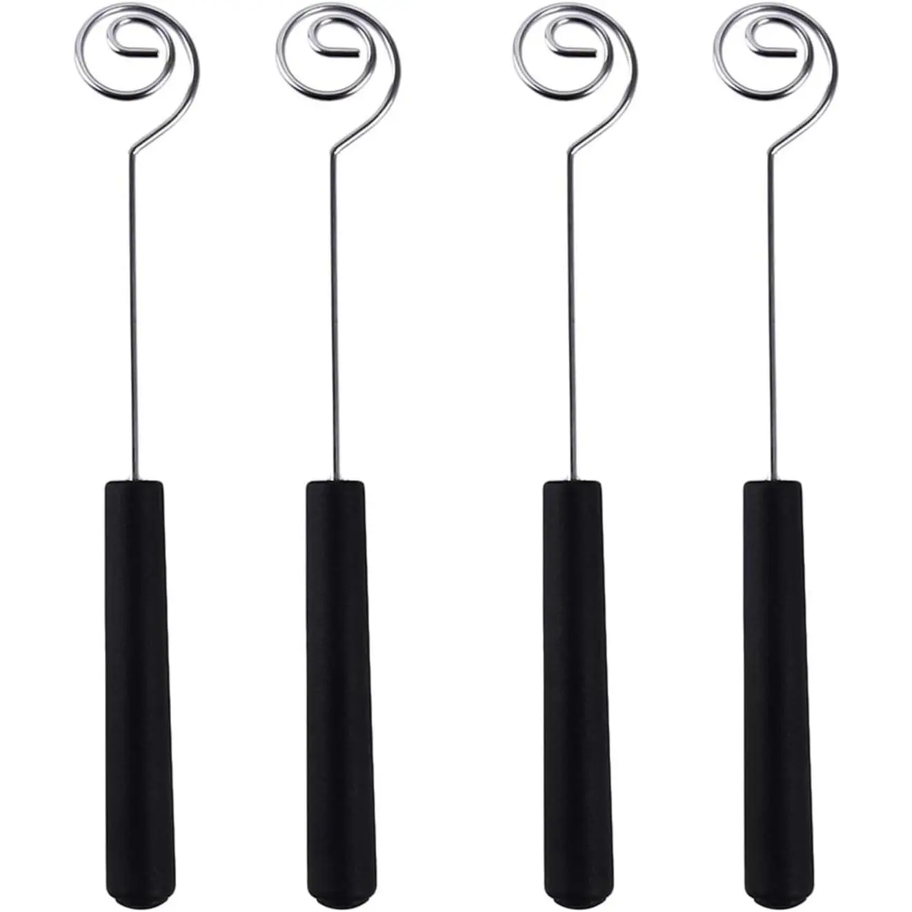 4 Pcs Black Candy Dipping Tools Set Chocolate Dipping Fork Baking Supplies Stainless Steel Fondue Diy Decorating Tools Kitchen Gadget,Fondue Forks Specialty Forks
