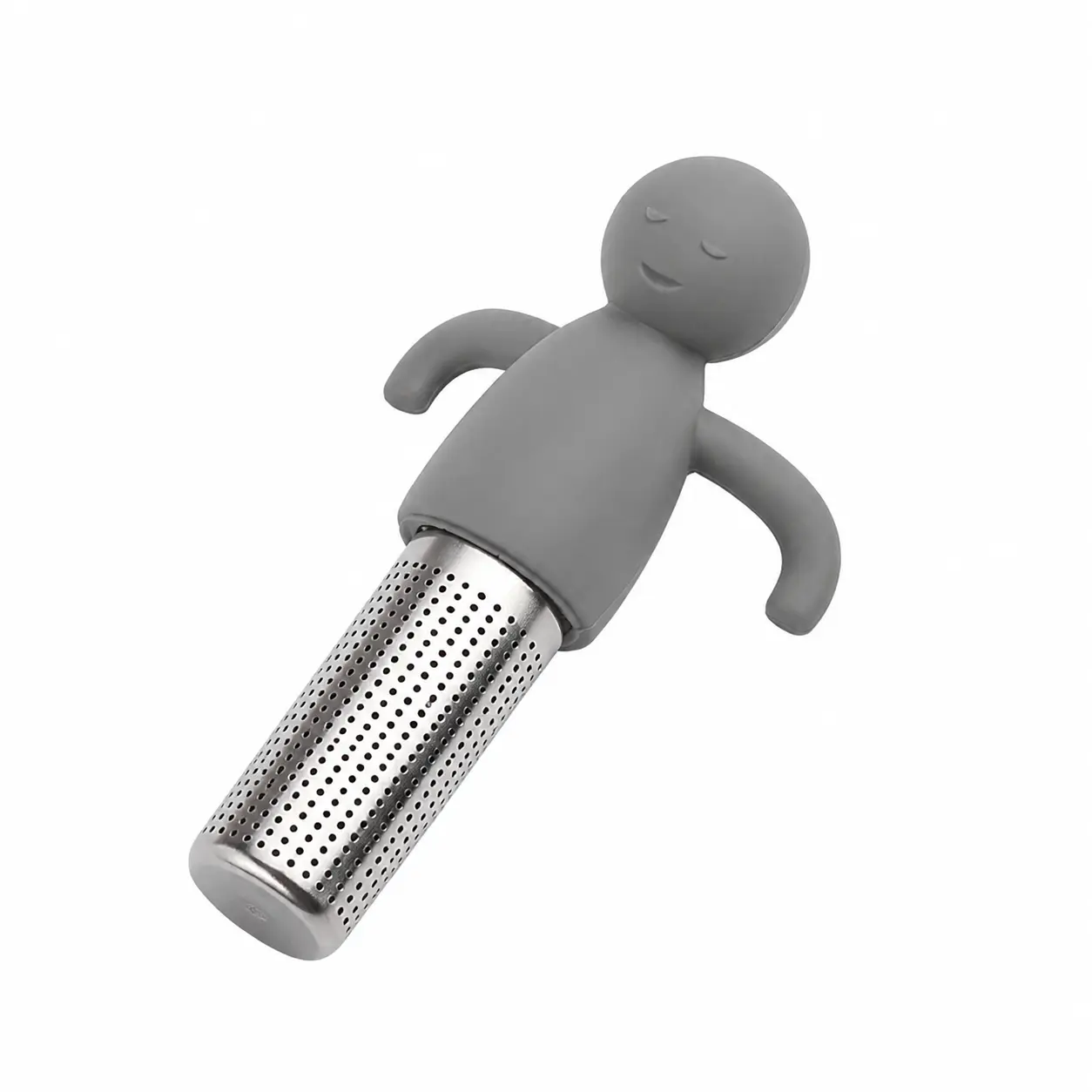 Compact Stainless Steel Humanoid-Shaped Tea Infuser with Removable Lid and Fine-Mesh Filter for Loose Leaf Tea – Set of Six Reusable, Dishwasher-Safe Tea Steepers for Home, Office, or Travel Use