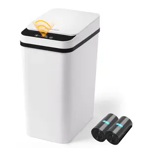 Trash Can Touchless 2.6 Gallon Small Trash Cans with Lid Slim Garbage Can for,, Bedroom, RV, Living Room