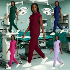 Elastic slim-fit medical white coat, quick-drying, breathable, washable, wrinkle-resistant medical scrub