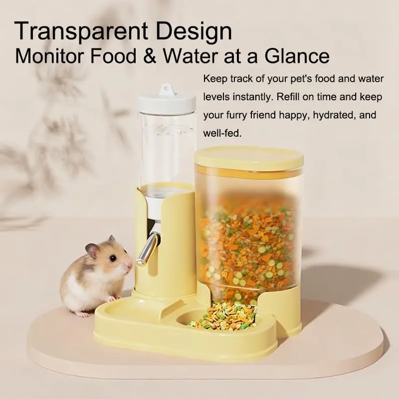 Hamster Water Bottle Feeder, Two-In-One Drinking Bottle, Automatic Ball Bearing, Small Pet Waterer, //