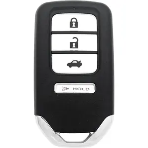4 Button Replacement Key Fob Shell Case fit for 2015 2016 2017 2018 2019 Honda Accord Civic CR-V CRV Pilot EX-L Touring Keyless Entry Key Fob Cover