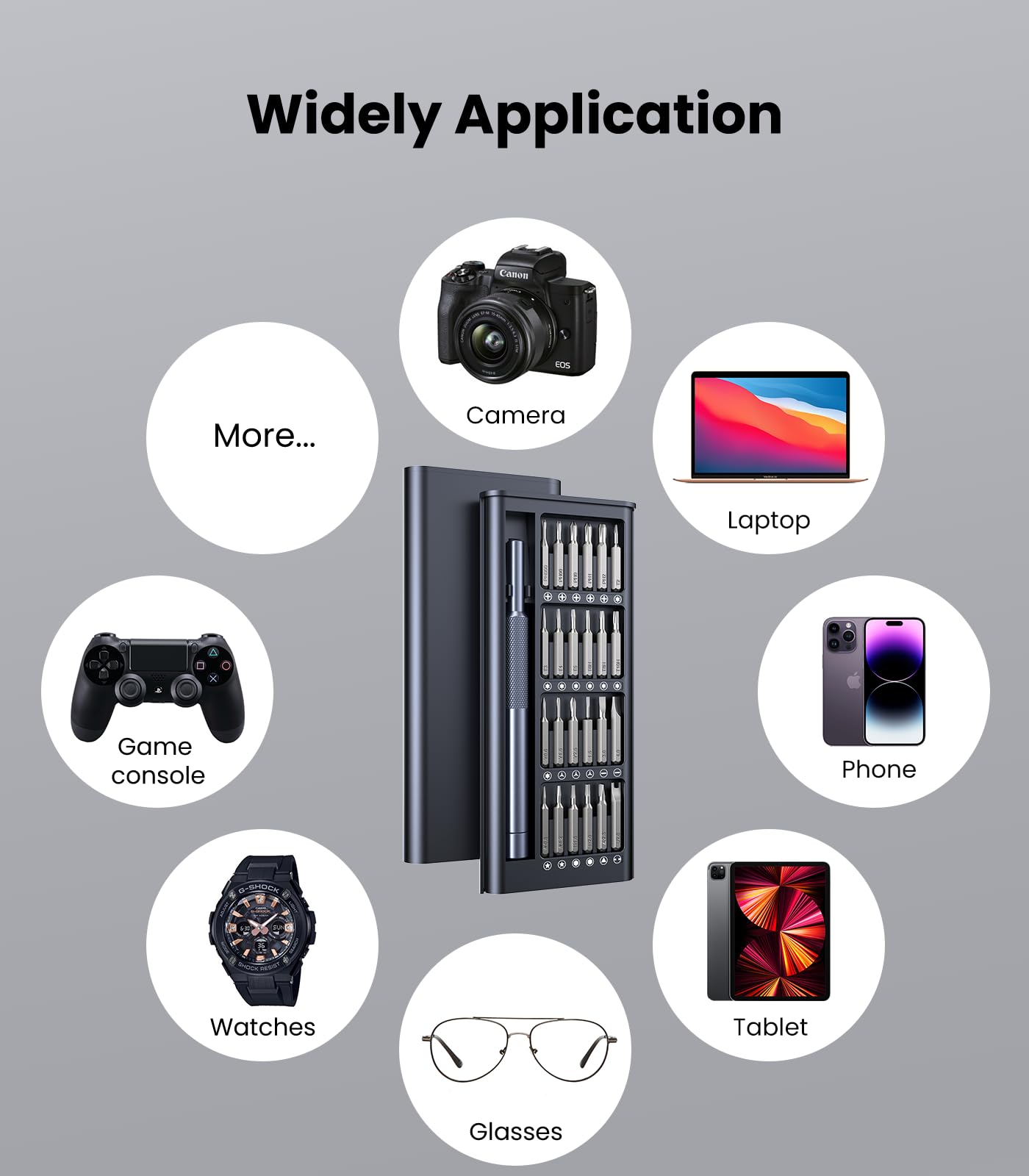 24 in 1 Precision Screwdriver Set, Multifunctional Repair Tool with Storage Box, Durable Plastic Screwdriver Set for Phone & Tablet Disassembly