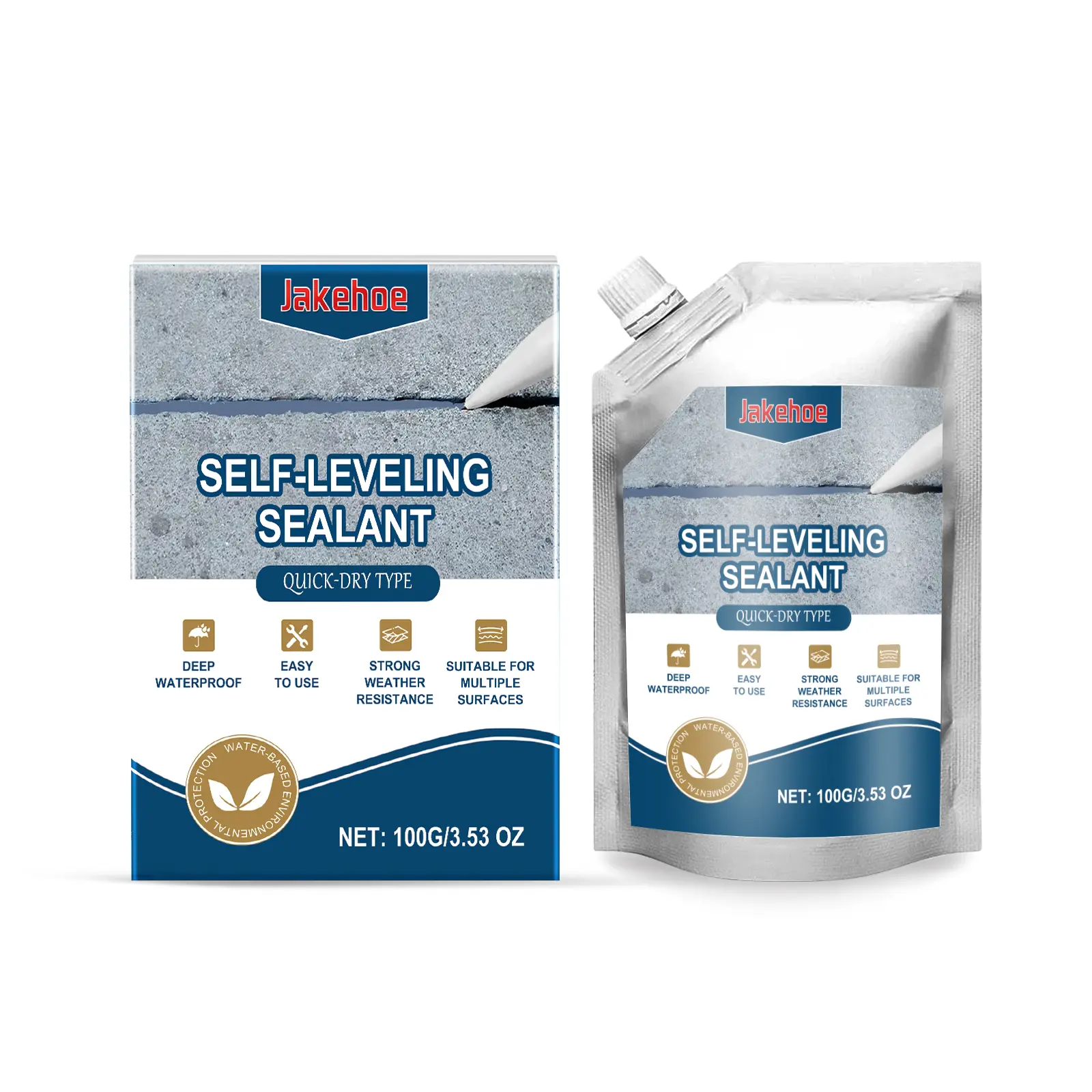 Jakehoe 100g Liquid Acrylate Sodium Alginate Waterproof Grouting Adhesive - Home Indoor Floors Tile Joint Crack Repair Supply with Silicon Dioxide, 3-Year Use Suitability