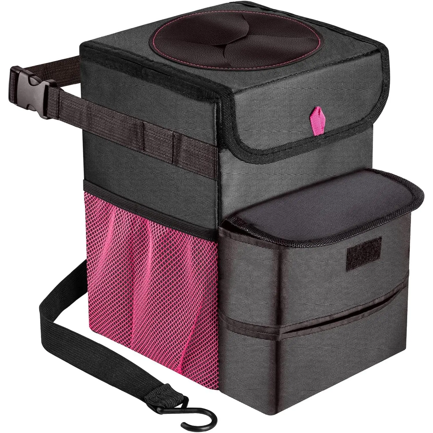 Trash Can Foldable Garbage Bin Leakproof 3 Gallons Black