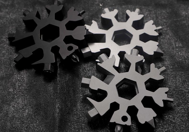 Multi-functional key snowflake wrench, multi-purpose electrician tool, universal portable screwdriver