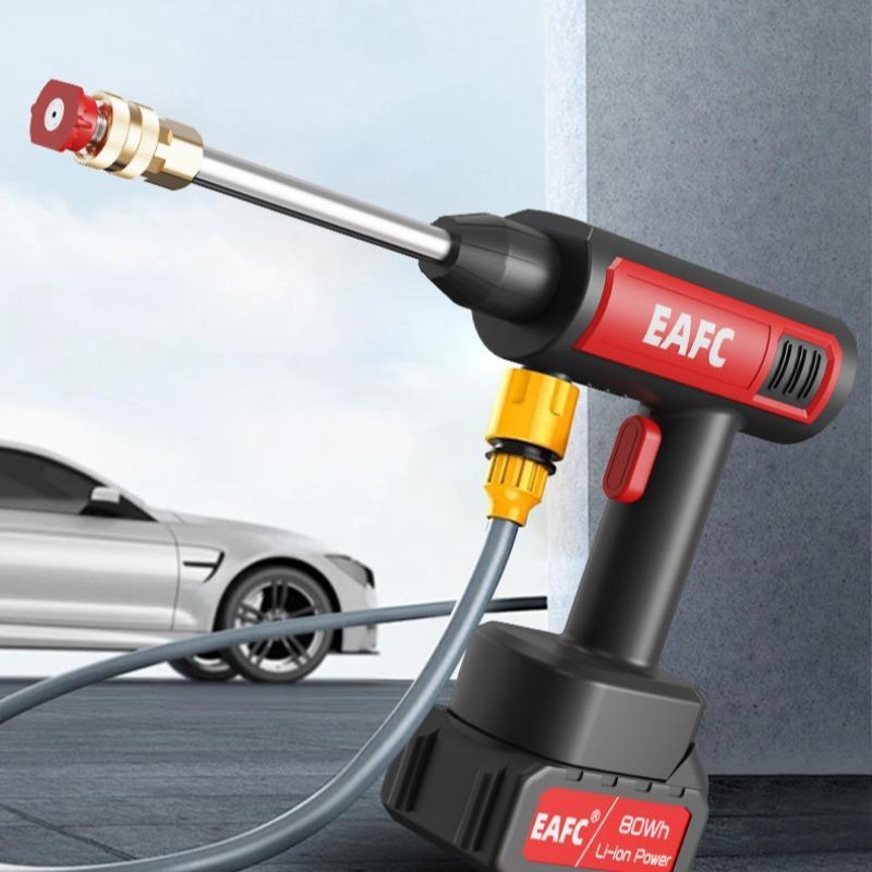 Portable Wireless High Pressure Car Wash Water-Gun, 1 Set Rechargeable Cordless Car Wash Tool with Accessories, Multifunctional Car Washing Tool, Pressure Washer Handheld #TOP PICKS