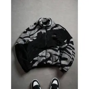 18ACTIVEKITMen's zipper letter pattern trench coat jacket, outdoor parka coat, winter jacket, casual fit jacket, zipper jacket, casual streetwear, autumn and winter fashion