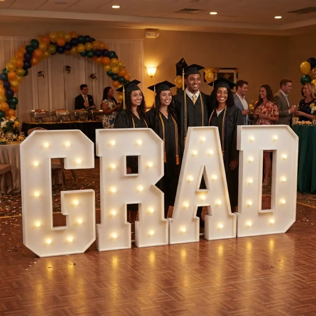 4FT Marquee Letters A-Z, Warm Light Up Letters, 4 Feet Tall Mosaic Letter for Engagement Wedding Birthday Party Baby Shower Decorations, Pre-Cut Foam Cardboard for Anniversary Decor Graduation Party Halloween Christmas Decorations