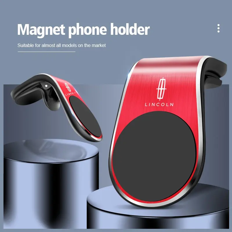 Magnetic Car Phone Holder Stand Air Vent Car Mount GPS Smart Mobile Support For Lincoln Navigator Continental Nautilus Aviator MKZ MKX MKC MKT MKS Corsair Mark E