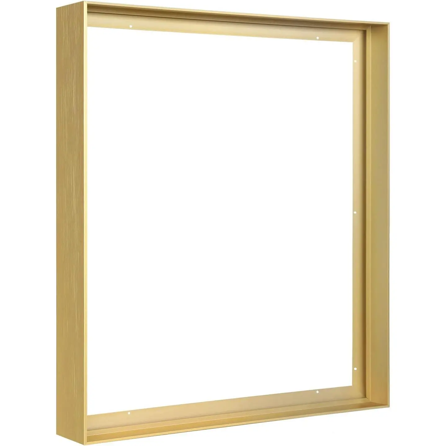 Gold Rectangular Aluminum Metal Floating Frame for 36x48 Canvas Paintings - DIY 1.5in Depth Frame for Oil Paintings, Modern Home Decor for Living Room, Home Office Portrait Wall Art