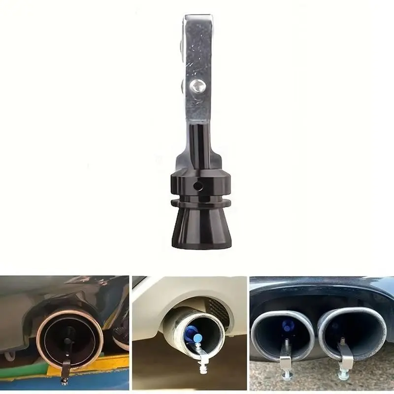 Universal Car Turbo Whistle Exhaust Sound Simulator, Aluminum Auto Muffler Tail Pipe Roar Maker, Car Exterior Modification Accessories Automotive
