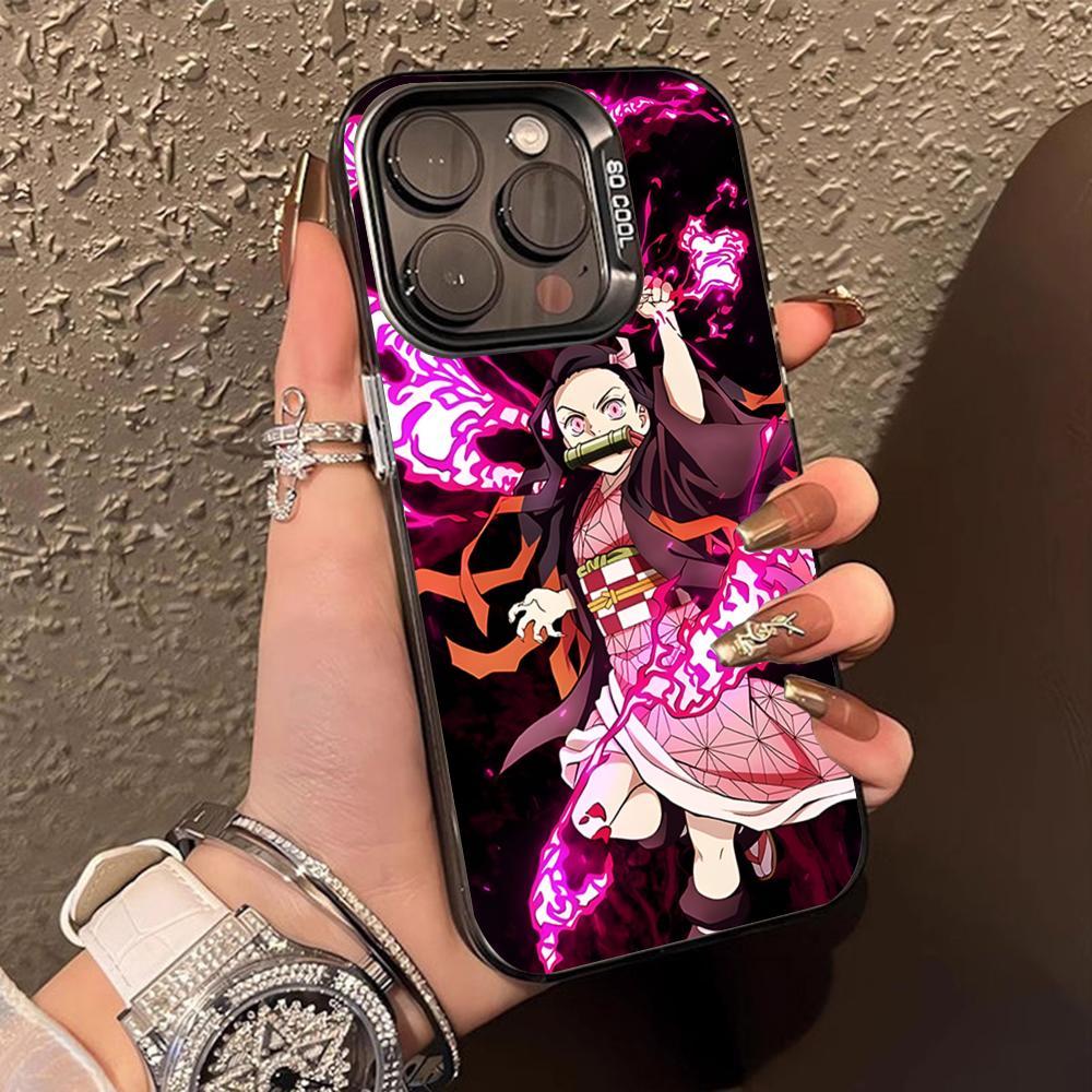 Blade Extinction Anime Nezuko Phone Case for iPhone 17 16 15 14 13 12 11 X XR XS 8 7 Air Pro Max Plus Translucent Colorful Cover