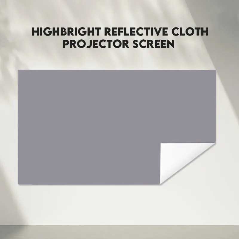 Anti-Glare Projector Screen 30-133 Inches, Portable Home Theater Screen, Wall-Mounted, Office & Outdoor Use, Easy Setup