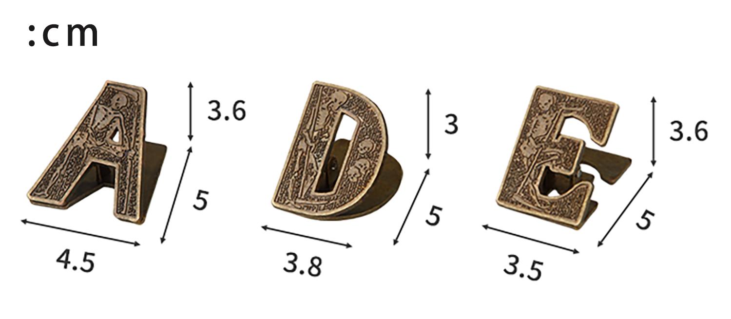 English Alphabet Binder Clips Bill Binder Clip Foldback Notes Letter File Paper Clip Binding Securing Clip for Office School