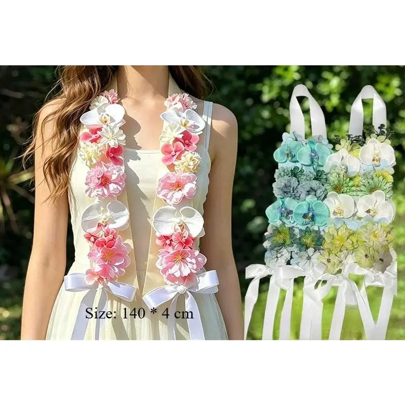 Simulation Flower Ribbon Decoration Belt - Wedding Party Bride Etiquette Accessory, Graduation Photo Props, Home Decor, Party Favors, Birthday Gifts