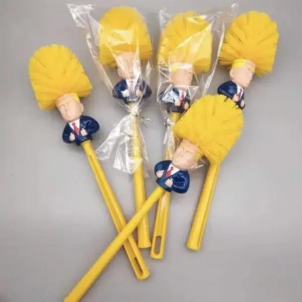 Novelty Funny Character Toilet Bowl Brush, Humorous Political Gag Prank Gift, Durable Cleaning Brush for Bathroom Toilet Deep Cleaning, Unique Joke Household Gadget