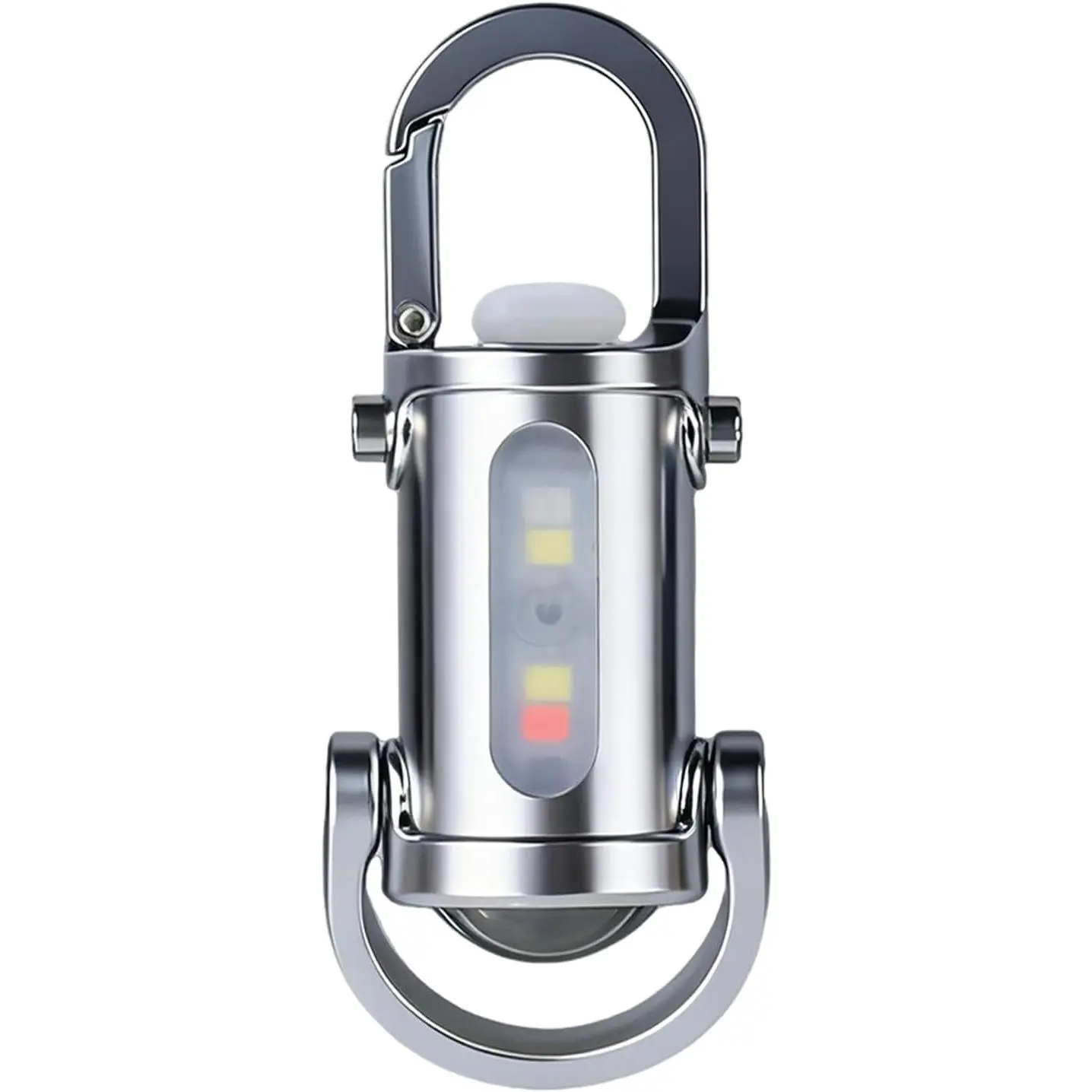 Baby Utility Tool 3-in-1 Keyring Size Compact Rechargeable Flashlight, 500/1200 Lumens EDC Strobe Light, Red/Blue Strobe, Phone Emergency Charging, IPX7 Waterproof, Outdoor Camping Gear, Outdoor Gear
