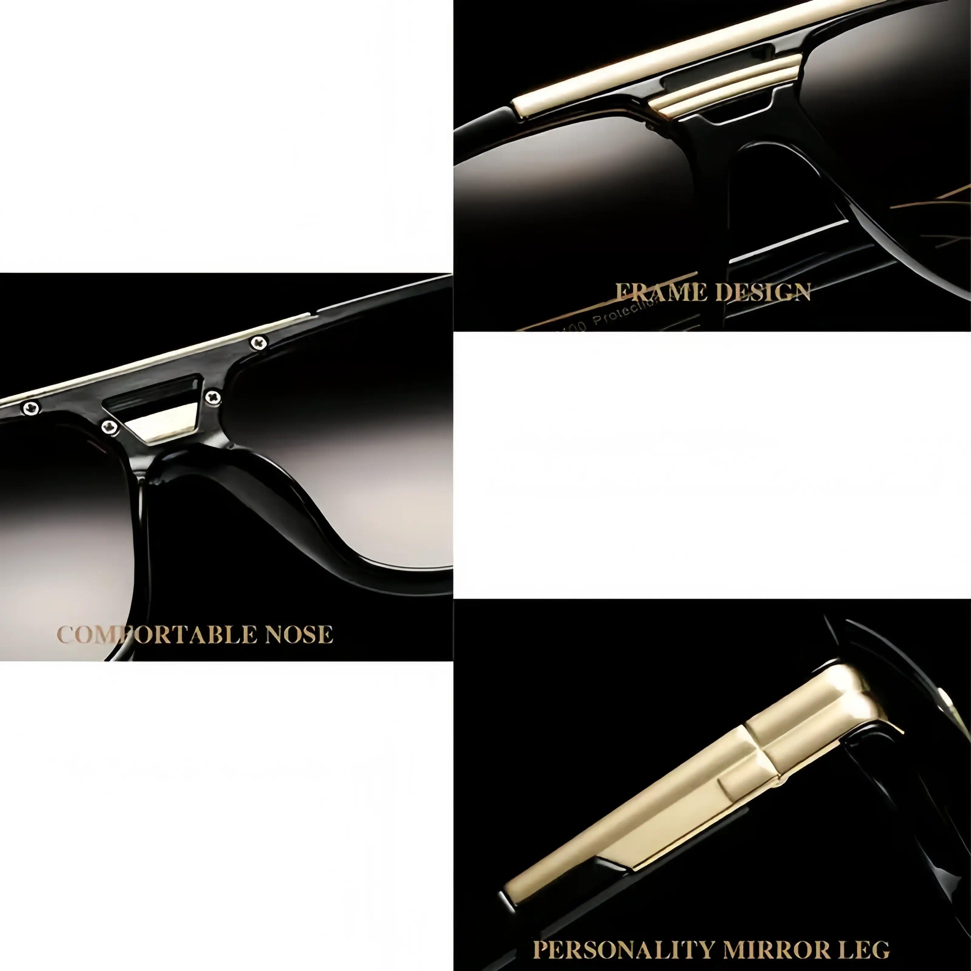 2/1-Pack Men's Vintage Oversized Square Sunglasses, Polarized Windproof Eyewear, Retro Large Frame Fashion Shades Perfect for Beach Trips, Driving, Street Style & Daily Casual Wear 2/1-Pack Men's Vintage Oversized Square Sunglasses, Polarized Windproof Eyewear, Retro Large Frame Fashion Shades Perfect for Beach Trips, Driving, Street Style & Daily Casual Wear