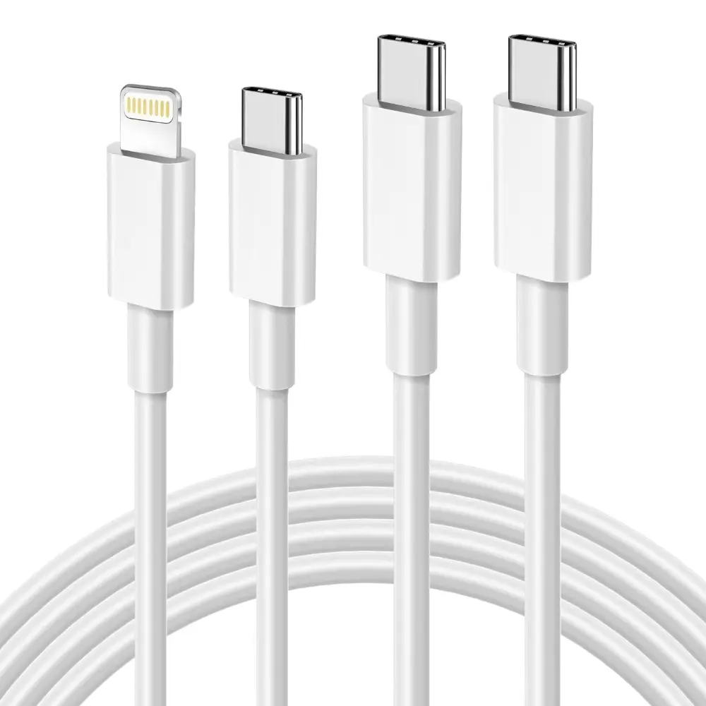 iPhone15 14 13 USB C Charger Cable,60W USB C to USB C Cable and 20W USBC to Lightning Cord for iPhone 15 to 8
