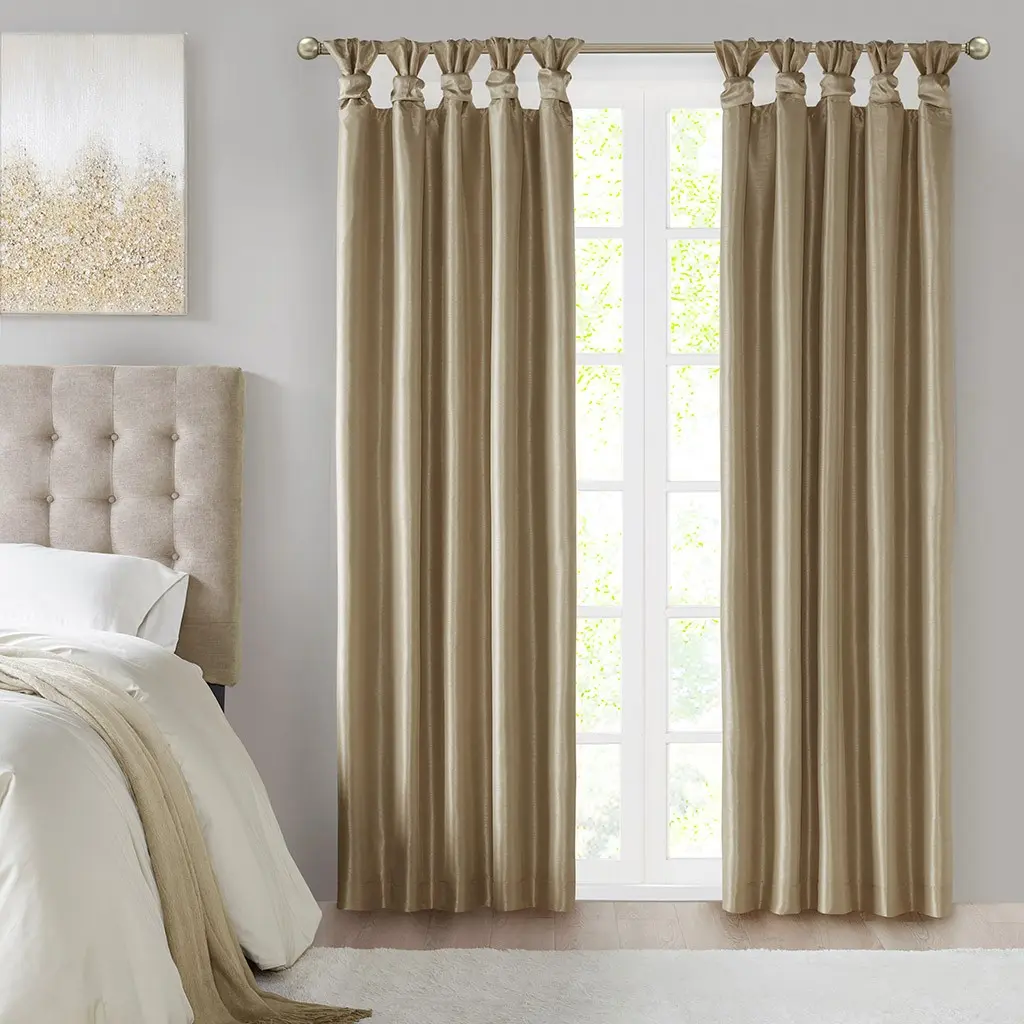 ARCH Twist Tab Total Blackout Window Curtain Panel Bronze 50x95 Inches Blackout Thermal Insulated Room Darkening Drape for Bedroom Living Room Privacy Light Blocking Energy Saving Window Treatment Single Panel, Home Furniture and Household Product