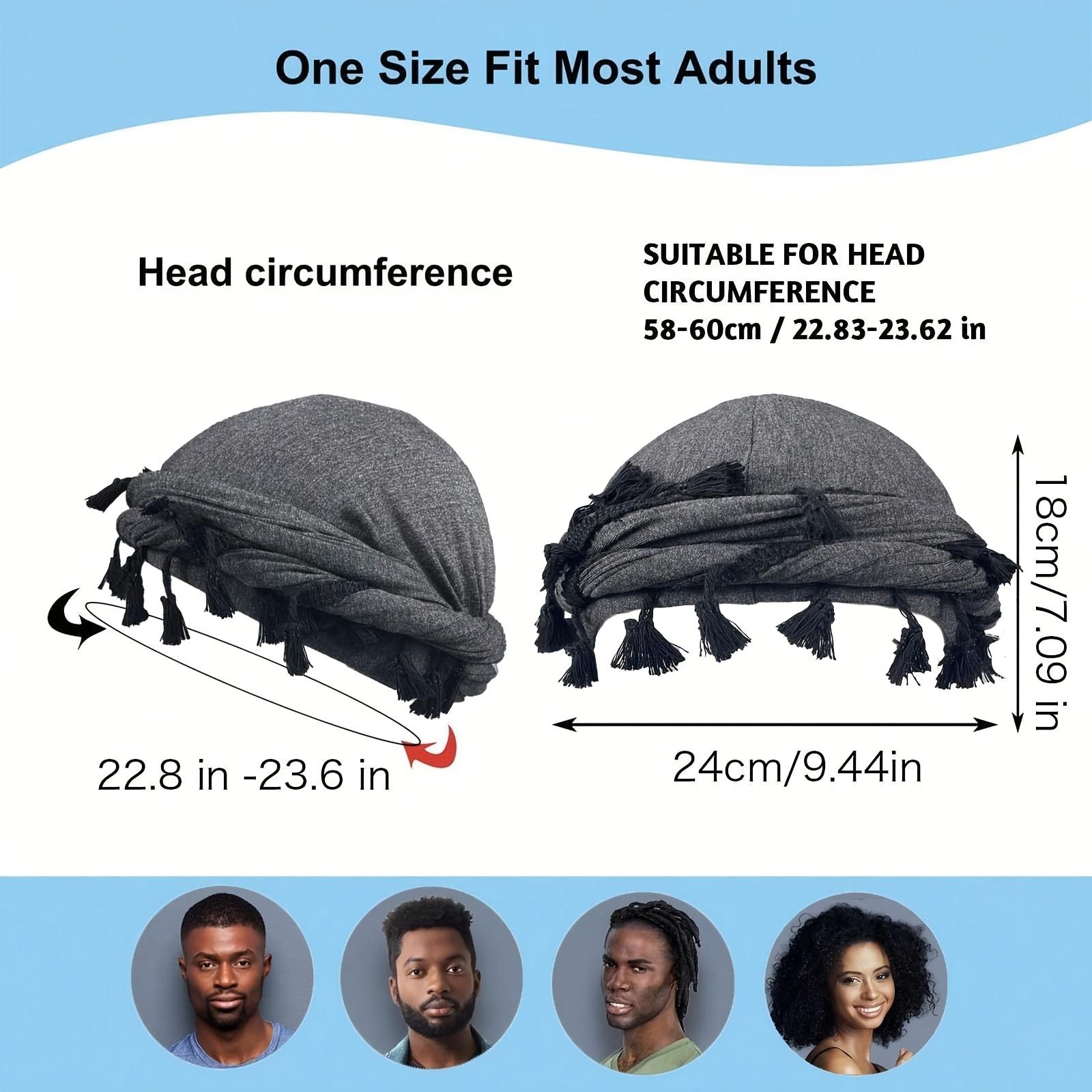 [4pcs Funky Retro Headbands] 4pcs Funky Retro Tassel Headbands & Pirate Hats - Modal, Stretch Fabric for Men, Funky Personality Style