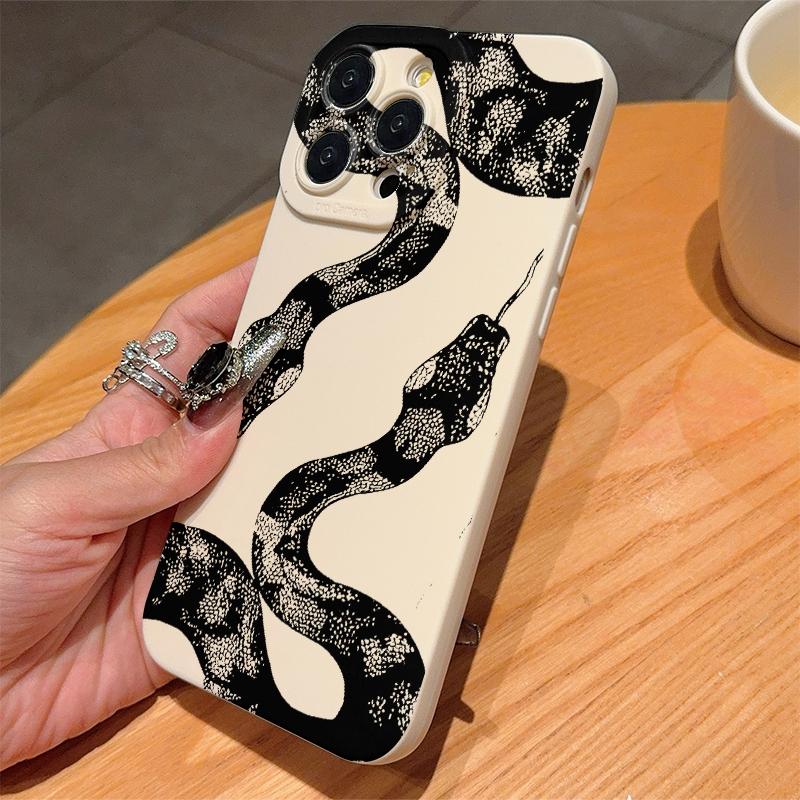 Snake Pattern Phone Case, Anti-drop Cellphone Protective Case, Shockproof Mobile Phone Cover for iPhone Series