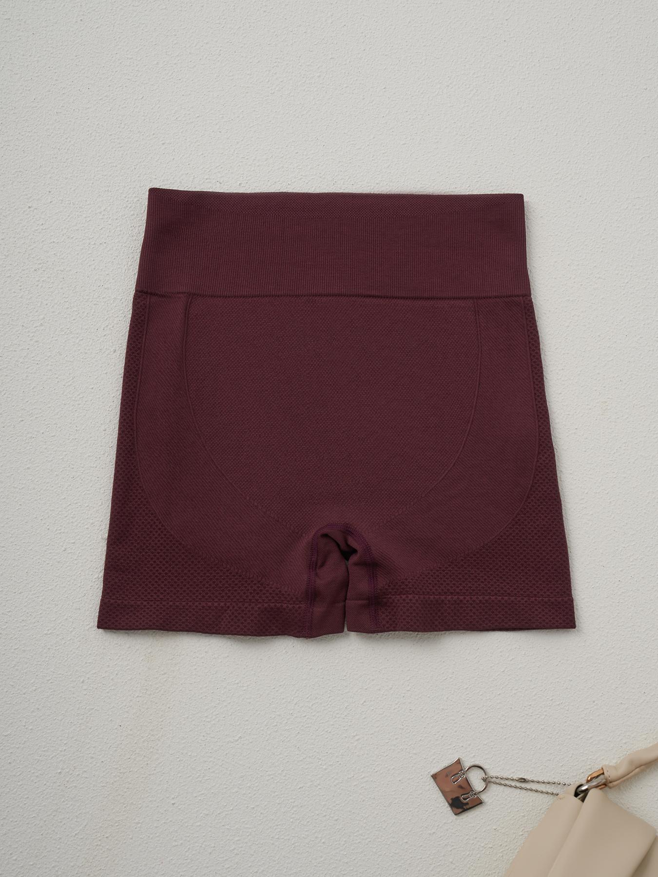 Women's Solid  Seamless Gym Shorts, Workout Biker Shorts, Comfy Breathable Skinny Shorts for Gym Workout Running, Ladies Sportswear for Summer, High Stretch Bottoms