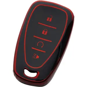 Key Fob Cover Compatible with Chevy Bolt EV EUV Trailblazer Traverse Trax Blazer Equinox Cruze Sonic Volt