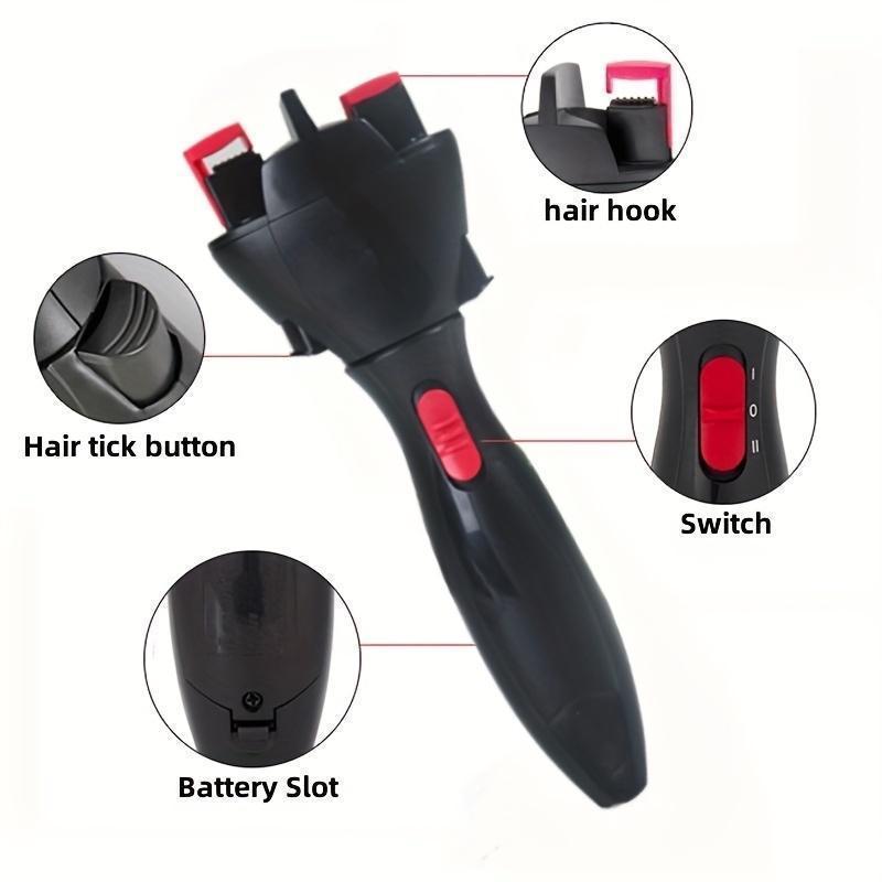Automatic Braider Machine, Electric Braiding Tool for DIY Hairstyles, 360-Degree Rotating Smart Curling Tool for Perfect Christmas Gift