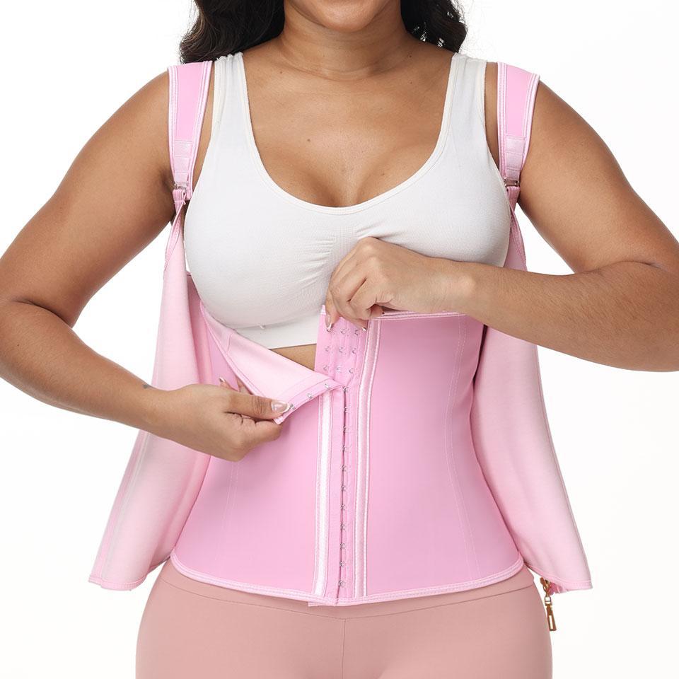 Women Waist Trainer Steel Bones Tummy Control Shapewear Premium Belly Control Body Shaper Tank Top Adjustable Shoulder Straps Vest Brazilian Faja