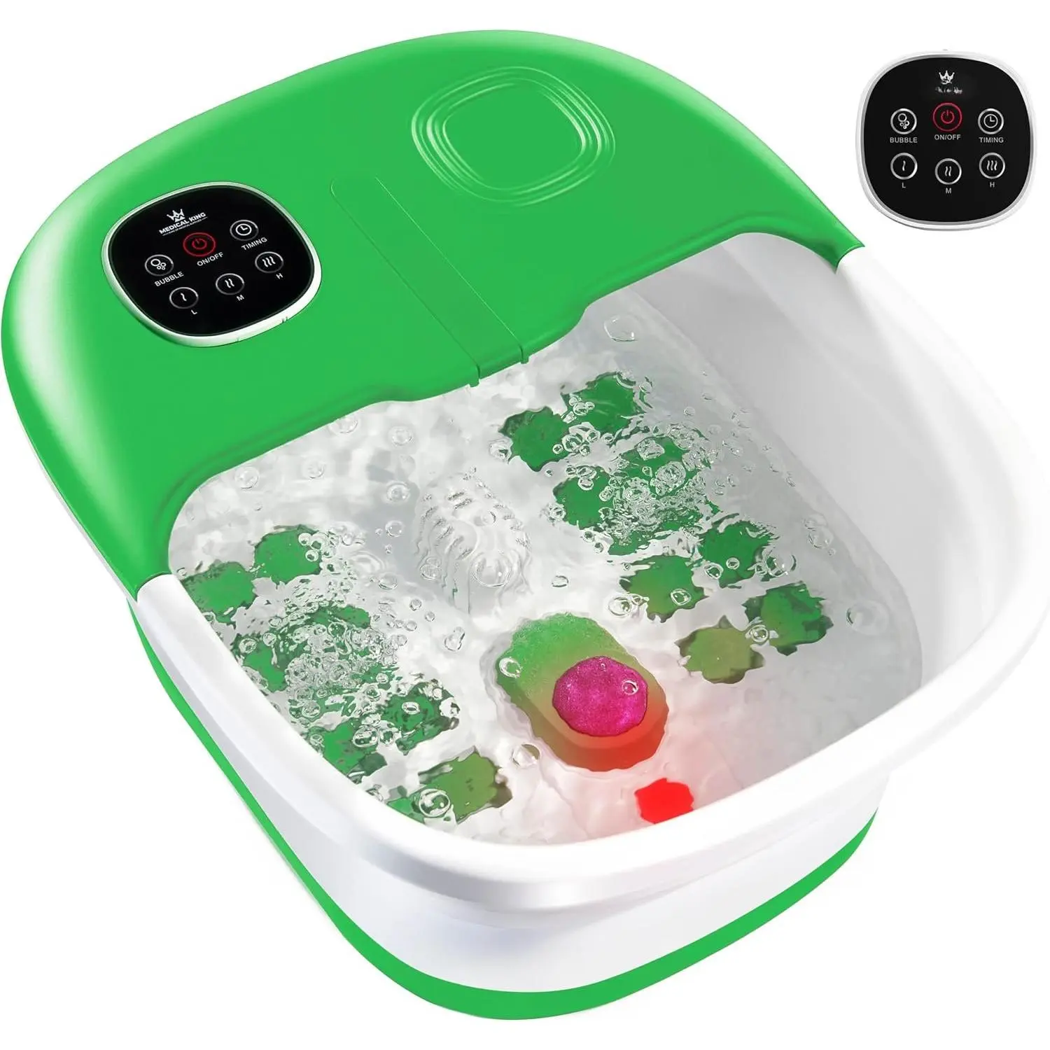 Foot  with Heat and Massage and Jets Includes A Remote Control Pumice Stone Collapsible Foot   with Heat and Bubbles and Vibration