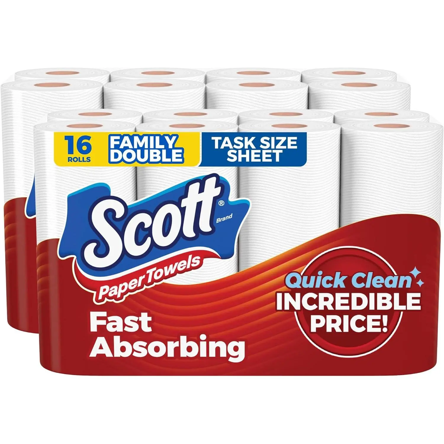 Large Pack Household Kitchen Paper Towels 16 Double Rolls 119 Sheets Each Roll Durable Absorbent Disposable Wipes cozy home