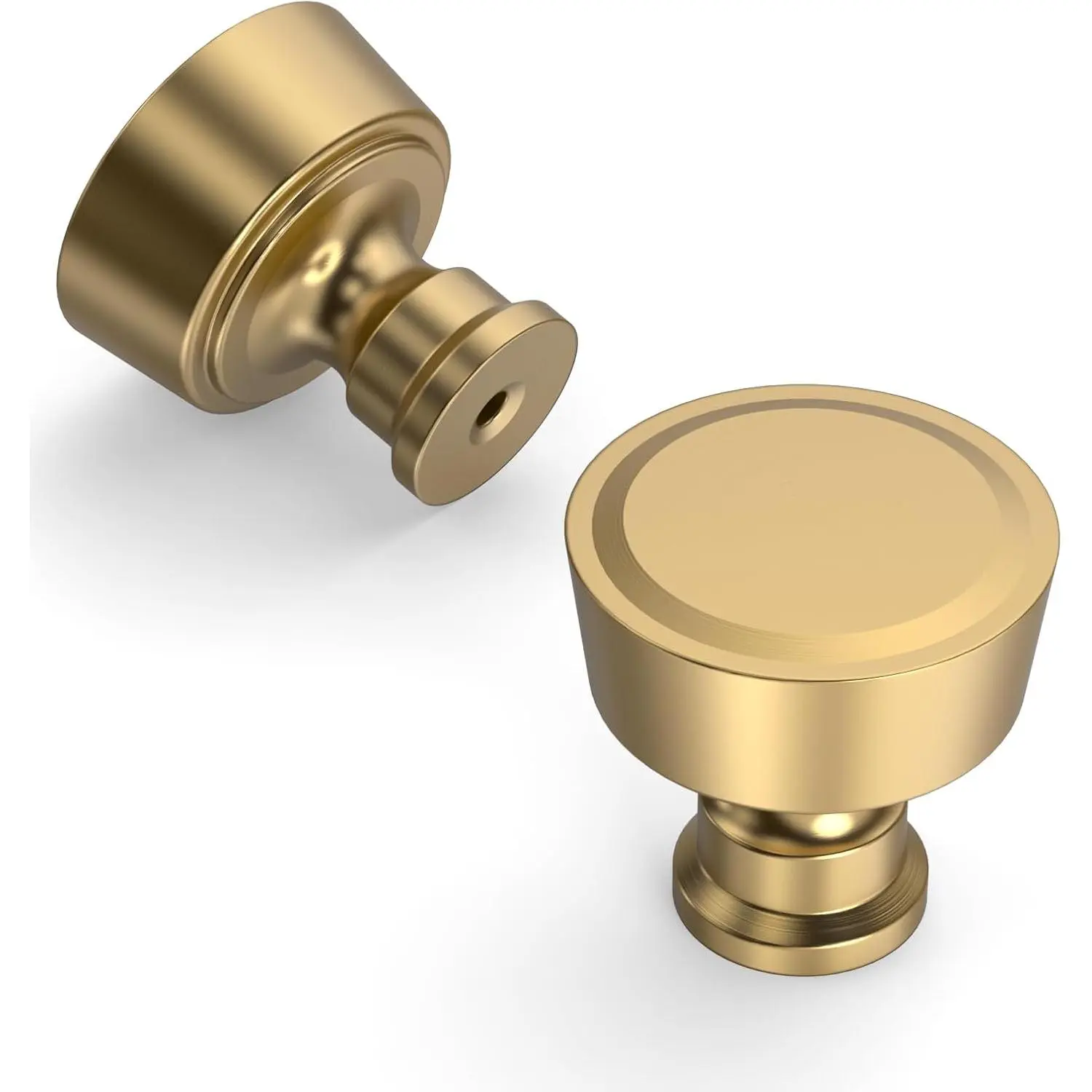 10 Pack Champagne Bronze Cabinet Knobs Single Hole Cabinet Pulls Diameter Round Drawer Knobs and Pulls for Bathroom Cabinets ZH0075