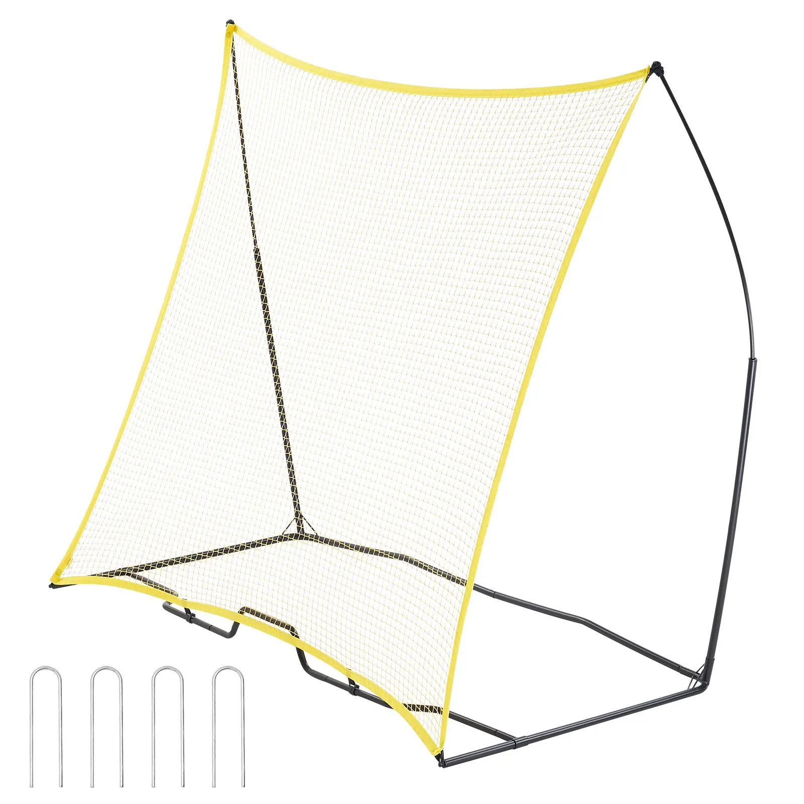 VEVOR Soccer Rebounder, Portable Soccer Trainer, 7x7FT Iron Polyester Soccer Practice Equipment, Sports Football Rebounder Wall with Portable Bag, Perfect for Team Solo Training, Passing, Volley