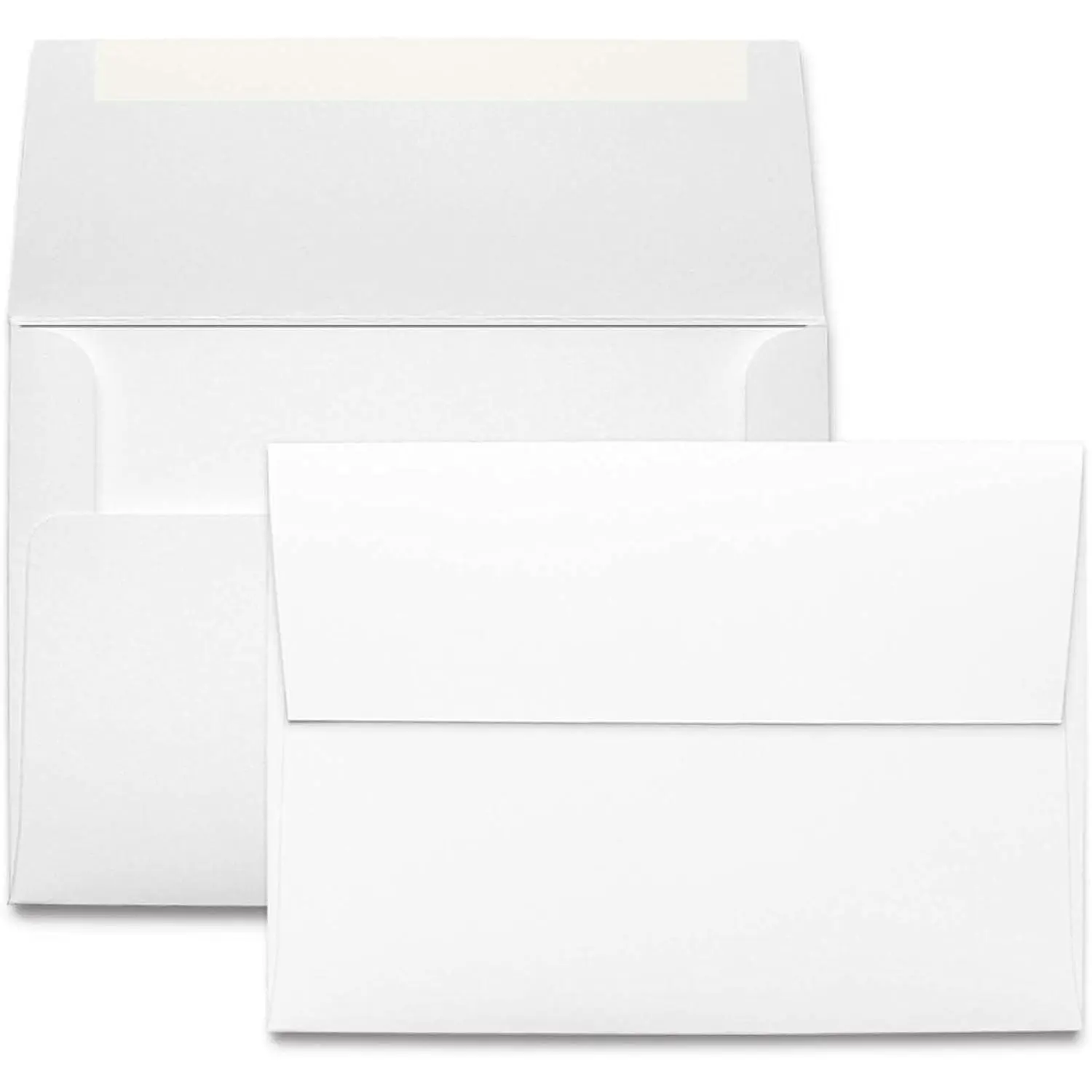 White A9 Self Seal Envelopes 40 Pack Thick A9 Size (5.75 x 8.75 inch) Bright White Vellum Finish For Mailing Greeting Cards Invitations Postcards Photos & Announcements