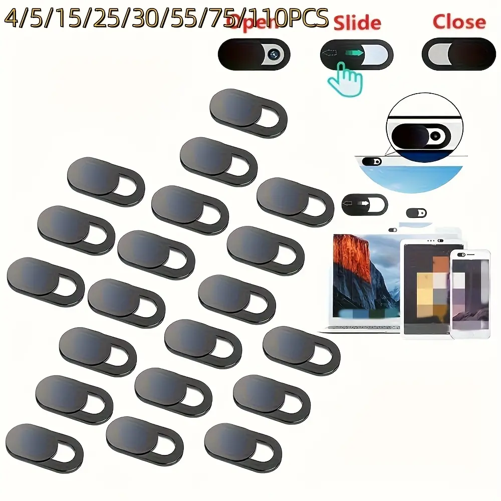Webcam Cover Slide, Ultra Thin Privacy Camera Cover, Removable Laptop Phone Tablet Camera Blocker for Privacy Protection