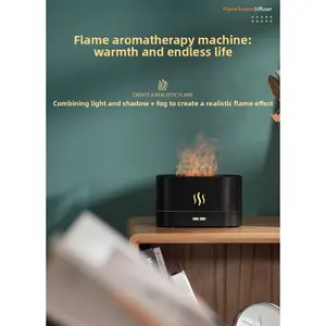 3D Simulated Colorful Flame Aromatherapy Diffuser Wholesale, Suitable for Home, Desktop, Office Atomizer Air Humidifier