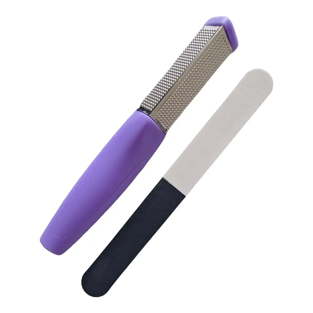 Two-In-One Nail File Set, Dual-Sided Coarse and Fine Grit, Foot Dead Skin Remover, Home and Salon Use, Portable Beauty Tool Kit